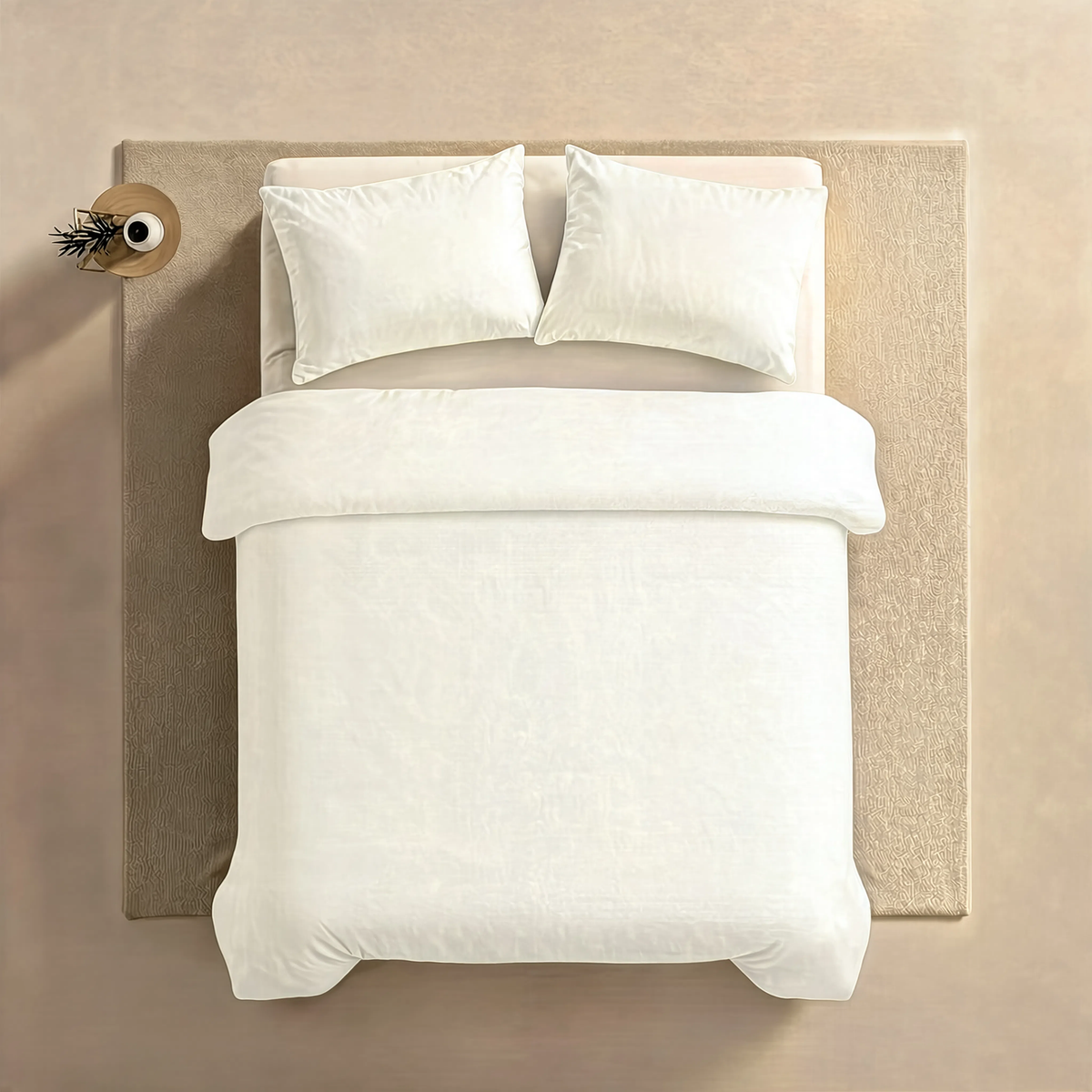 Couette Zelesta Pure Uni Sans Coutures en Coton - Cloud Dancer
