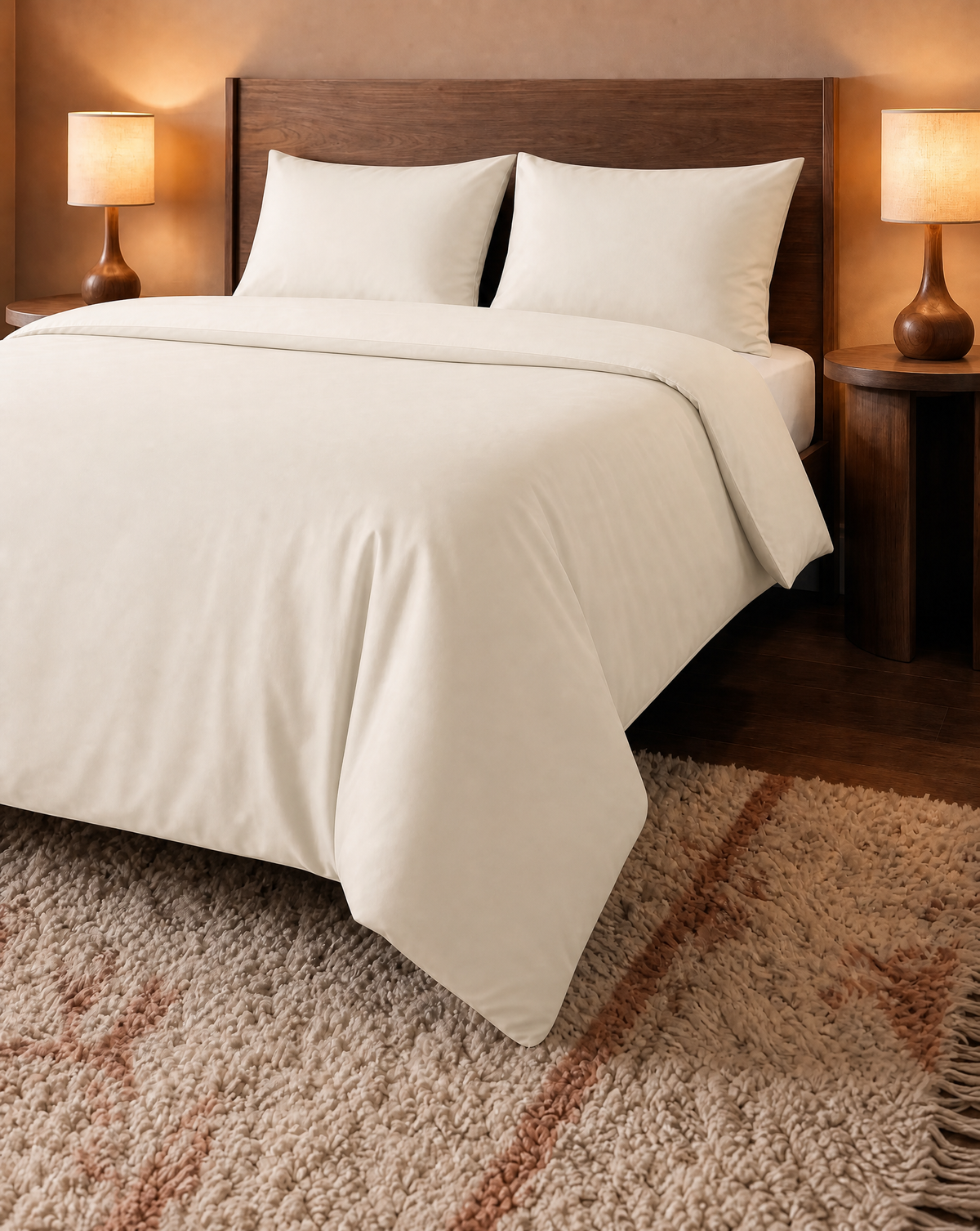 Couette Zelesta Pure Uni Sans Coutures en Coton - Cloud Dancer