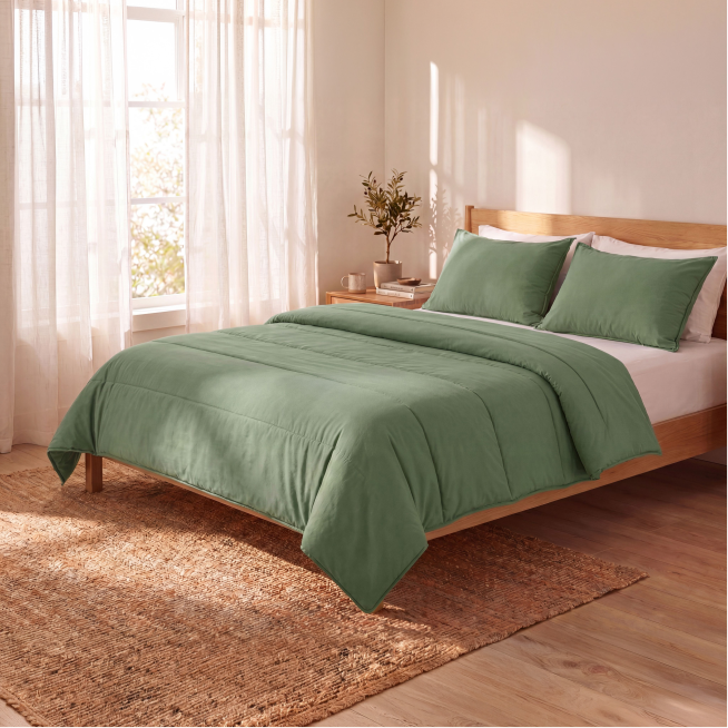 Zelesta Comfort Unie Couette Été - Vert Sauge