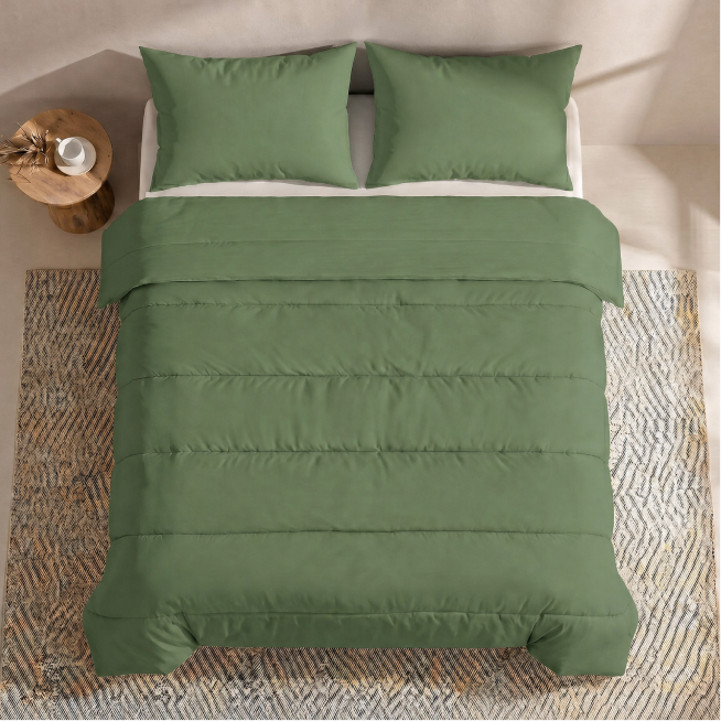 Zelesta Comfort Unie Couette Été - Vert Sauge