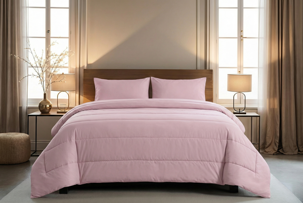 Zelesta Comfort Uni Couette 4 Saisons - Vieux Rose