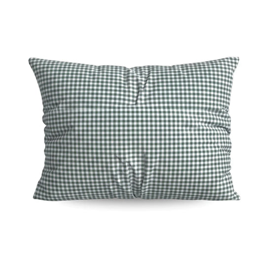 Zelesta Deluxe Design Satin Cotton Pillowcase - Green Check