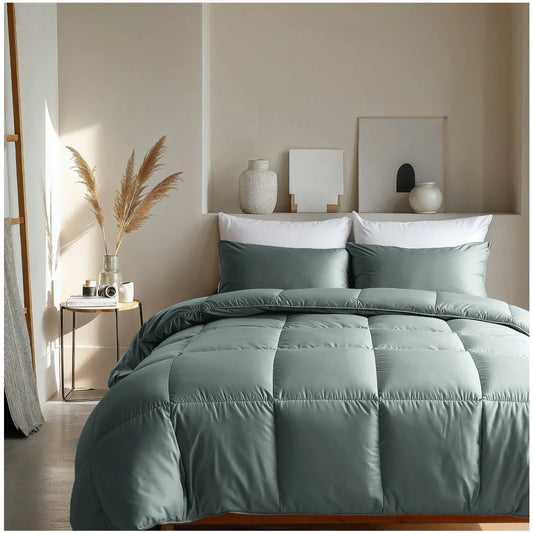 Zelesta Deluxe Uni Satin Cotton Summer Duvet - Green