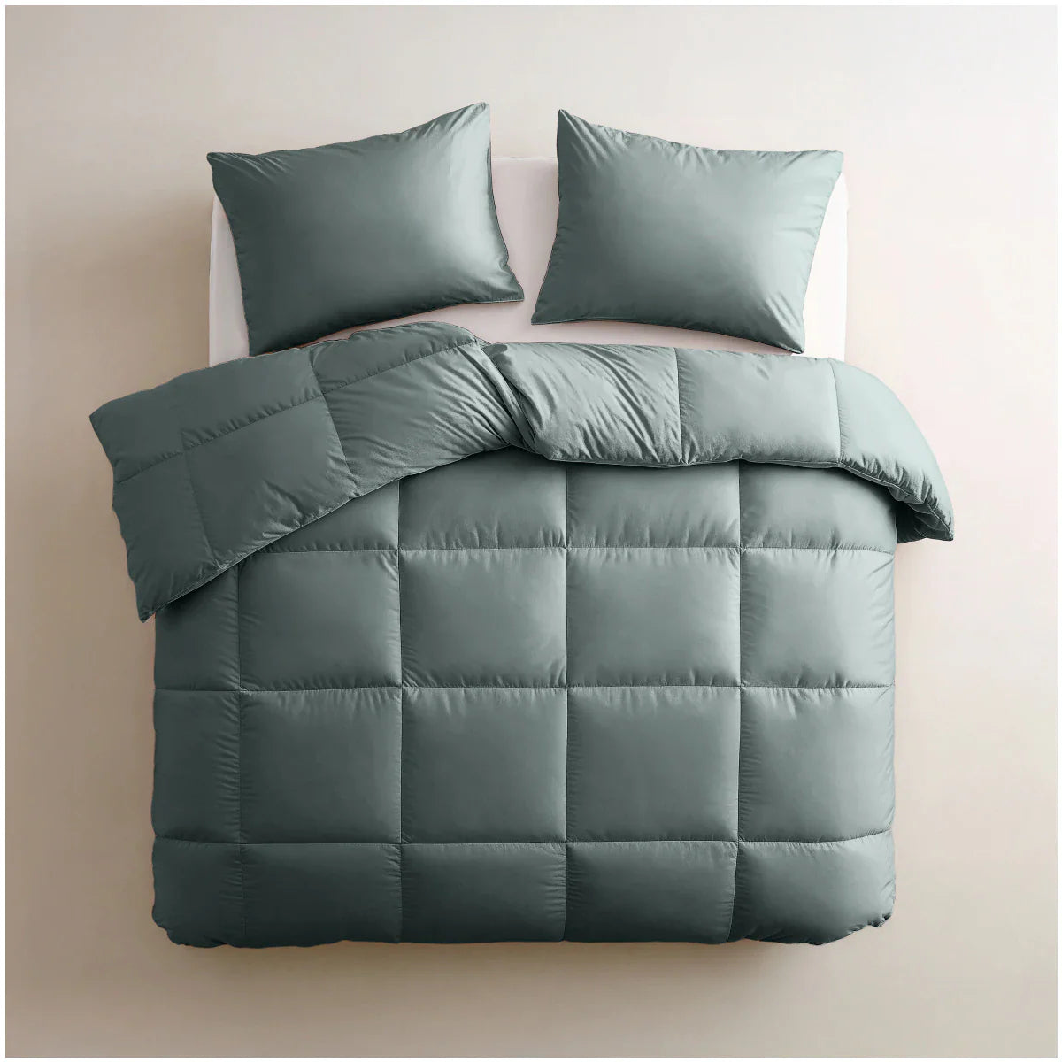 Zelesta Deluxe Uni Satin Cotton Summer Duvet - Green