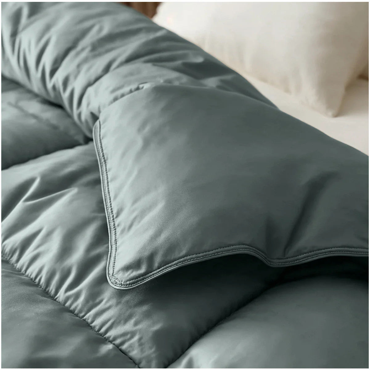Zelesta Deluxe Uni Satin Cotton Summer Duvet - Green