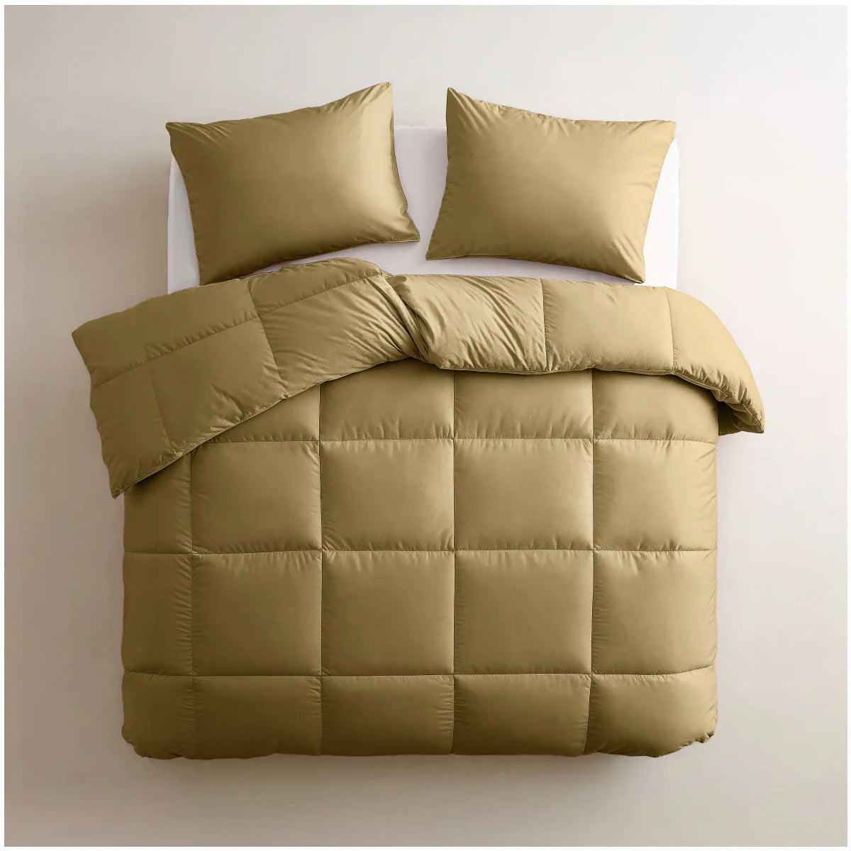 Zelesta Deluxe Uni Satin Cotton Summer Duvet - Ochre Yellow
