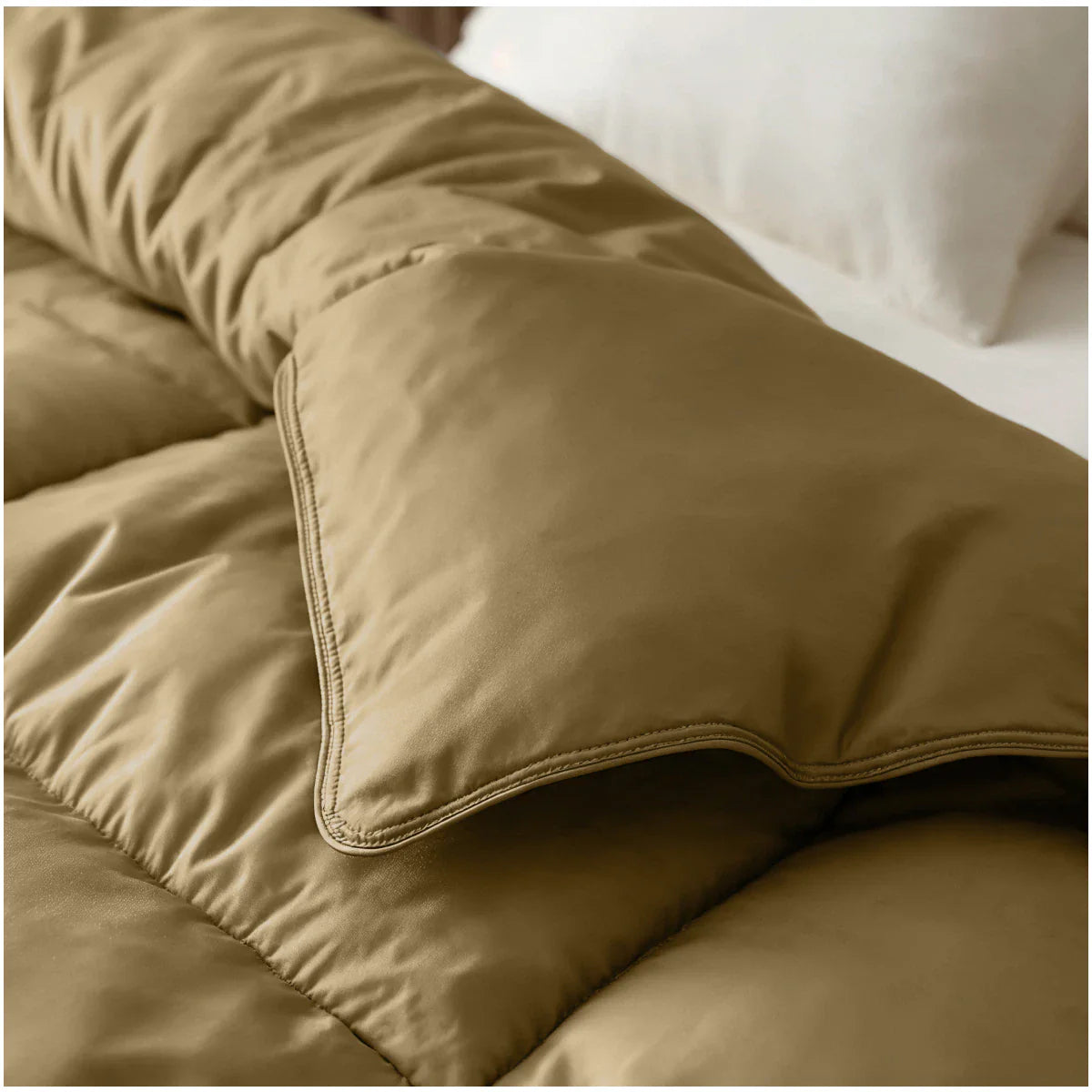 Zelesta Deluxe Uni Satin Cotton Summer Duvet - Ochre Yellow