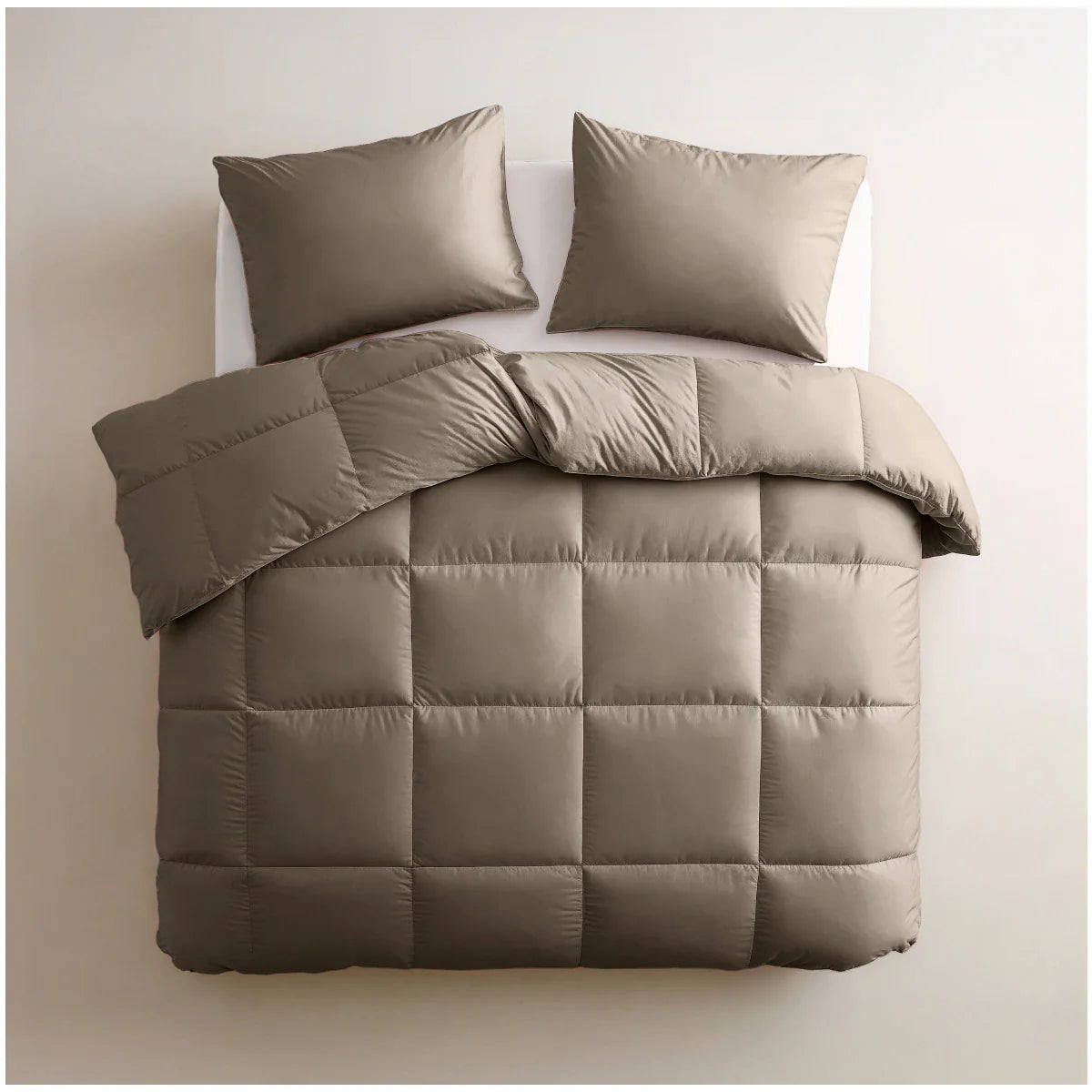 Zelesta Deluxe Uni Satin Cotton Summer Duvet - Walnut Brown