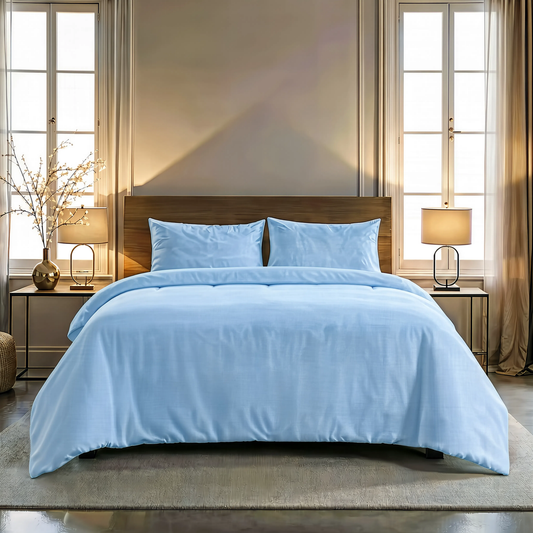 Couette Zelesta Comfort Uni Sans Coutures - Bleu Glacier