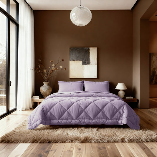 Zelesta Comfort Unie Diamant Couette - Lavande Foncé