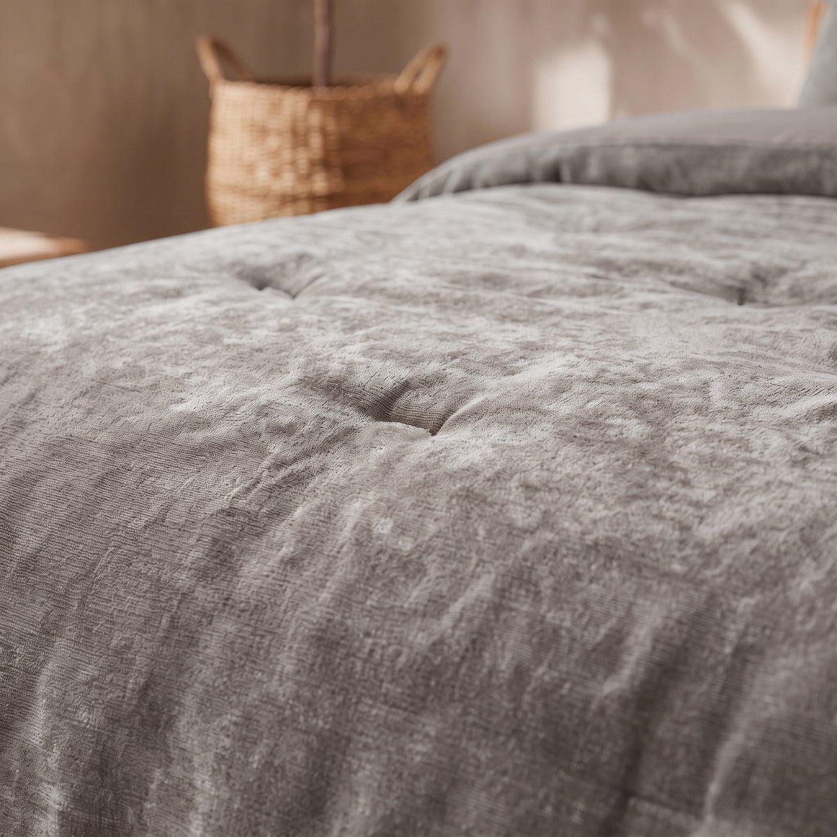 Zelesta Special Jersey Chenille Couette - Gris métal