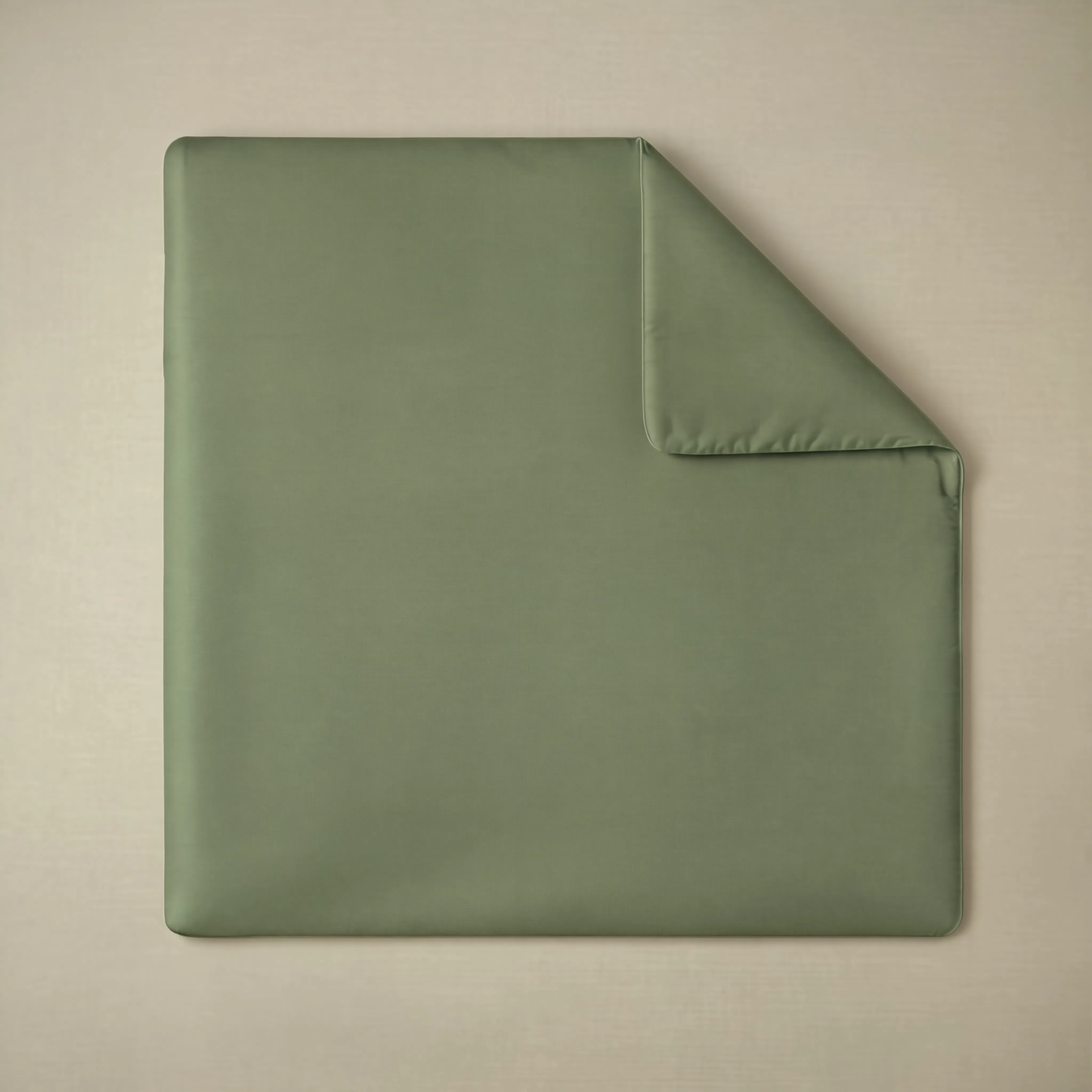 Couette Zelesta Pure Uni Sans Coutures en Coton - Vert Loden