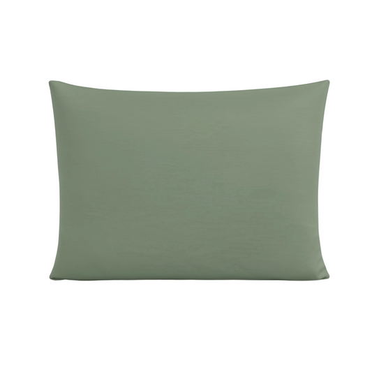 Taie d'Oreiller Zelesta Pure Uni Sans Coutures en Coton Lot de 2 - Vert Loden