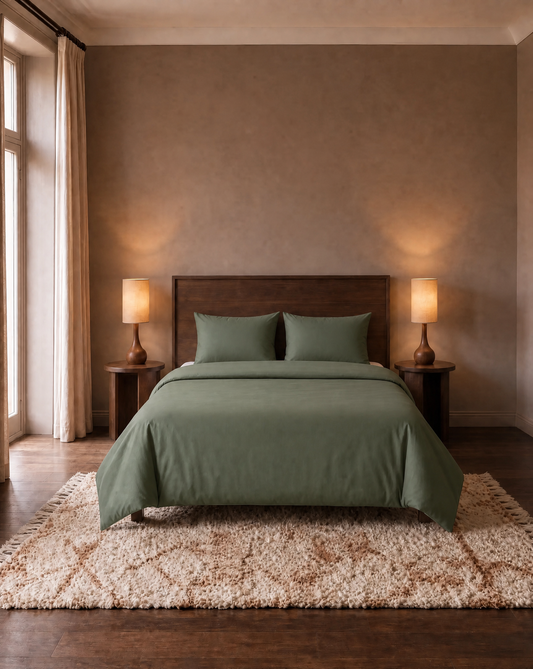 Zelesta Pure Uni Seamless Cotton Duvet - Loden Green