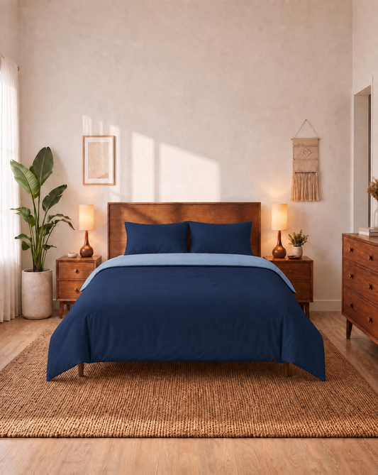 Zelesta Comfort Duo Seamless Duvet - Blue & Marine Blue