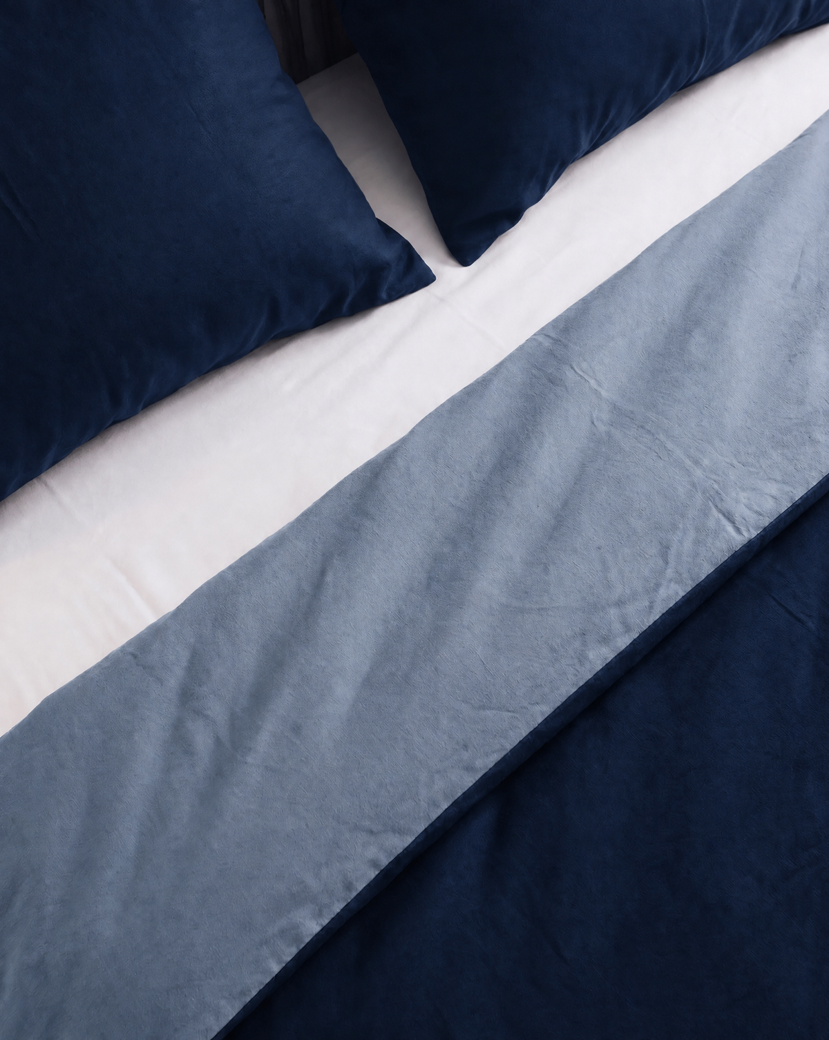 Couette Zelesta Comfort Duo Sans Coutures - Bleu & Bleu Marine