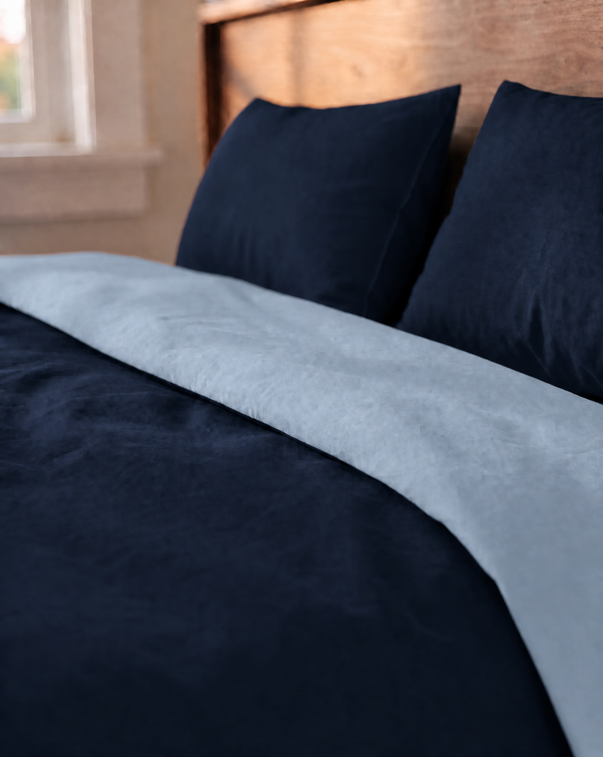 Couette Zelesta Comfort Duo Sans Coutures - Bleu & Bleu Marine