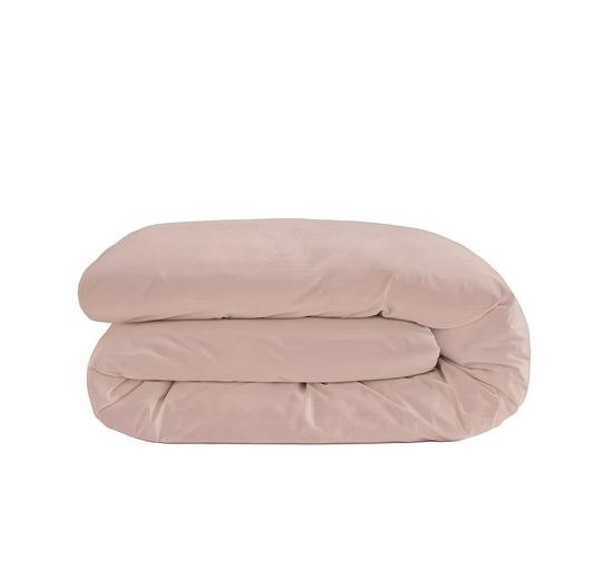 Couette Zelesta Pure Uni Sans Coutures en Coton - Rose Brumeux