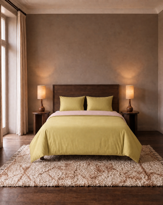 Zelesta Pure Duo Seamless Cotton Duvet - Pink & Yellow