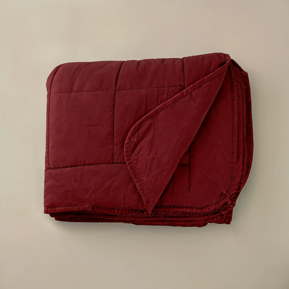 Couette Zelesta Pure Uni 4 Saisons Sans Coutures en Coton – Rouge