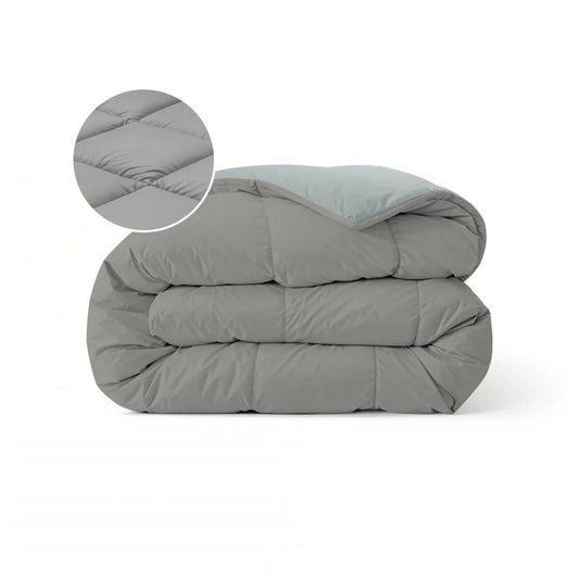 Zelesta Pure Duo Cotton Duvet - Dark Grey & Light Grey