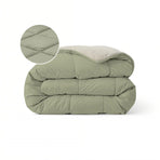 Zelesta Pure Duo Cotton Duvet - Grey-Green & Soft Grey-Green