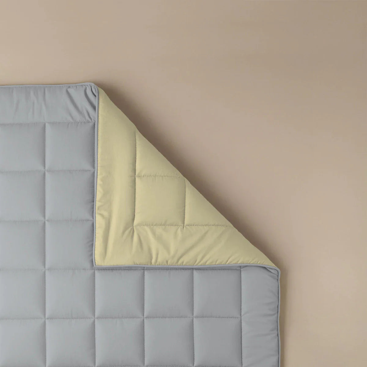 Zelesta Pure Duo Cotton Summer Duvet - Light Grey & Butter Yellow