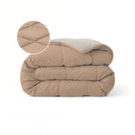 Zelesta Pure Duo Cotton Duvet - Rose Brown & Concrete Brown