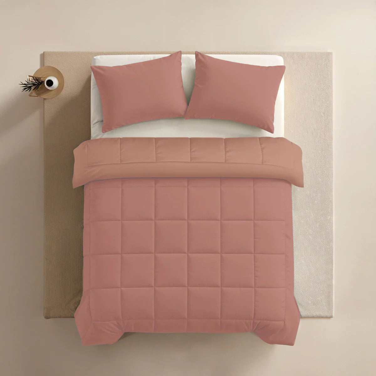 Zelesta Pure Duo Cotton Duvet - Terracotta Pink & Earth Pink