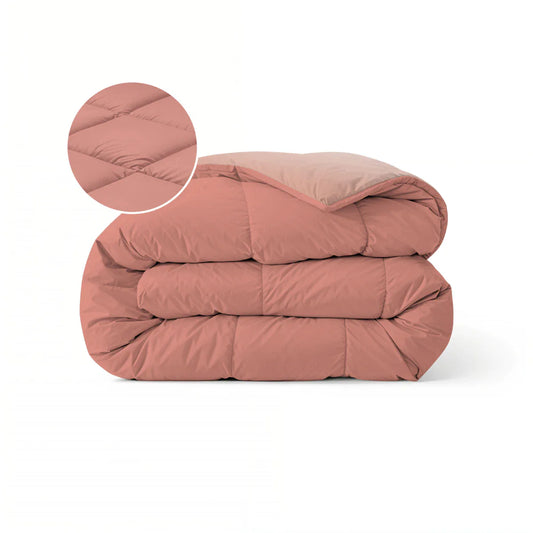 Zelesta Pure Duo Cotton Duvet - Terracotta Pink & Earth Pink