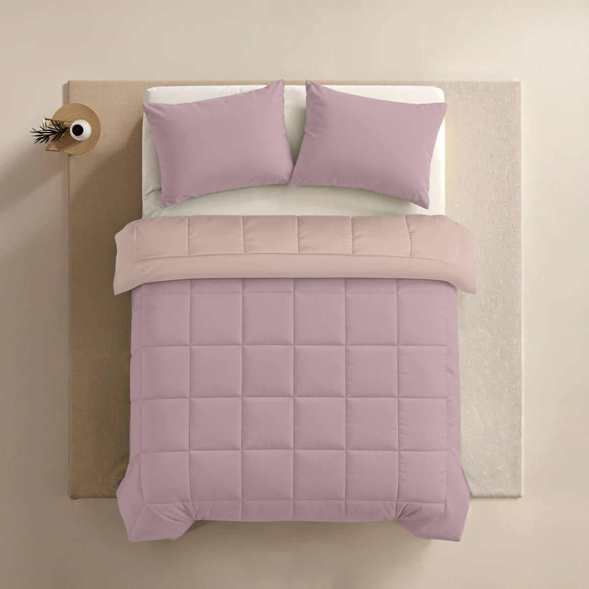 Zelesta Pure Duo Cotton Summer Duvet - Soft Lilac & Soft Pink