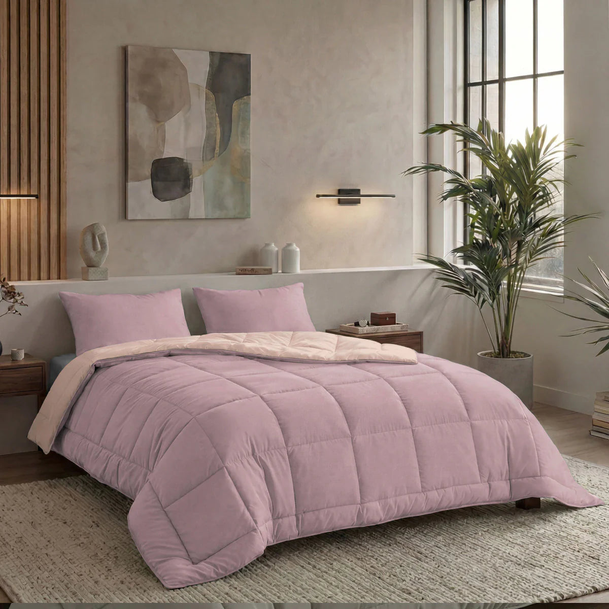 Zelesta Pure Duo Cotton Duvet - Soft Purple & Soft Pink