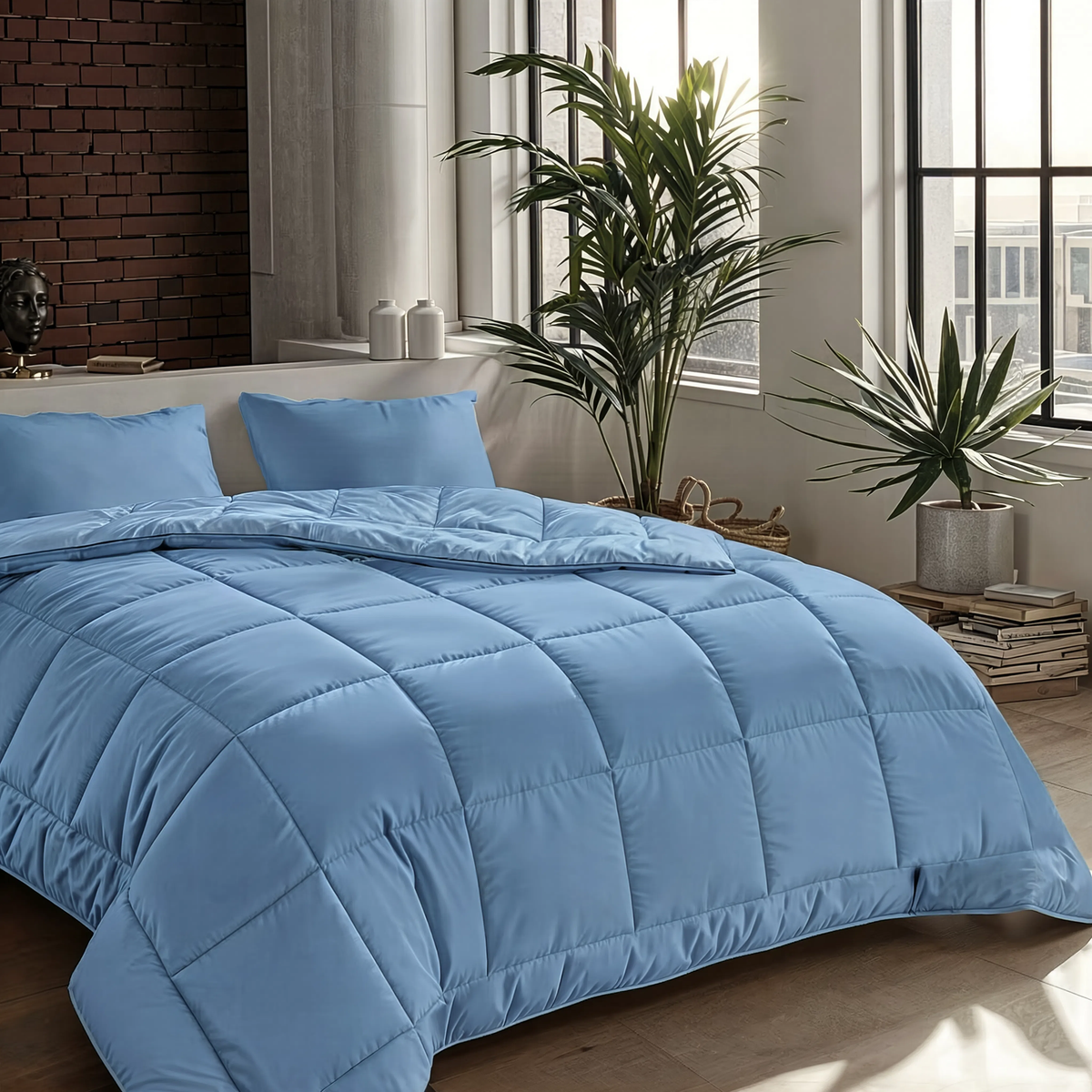 Zelesta Pure Uni 4-Season Cotton Duvet - Blue