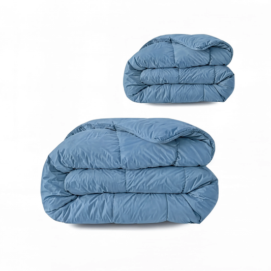 Couette Zelesta Pure Uni 4 Saisons en Coton – Bleu