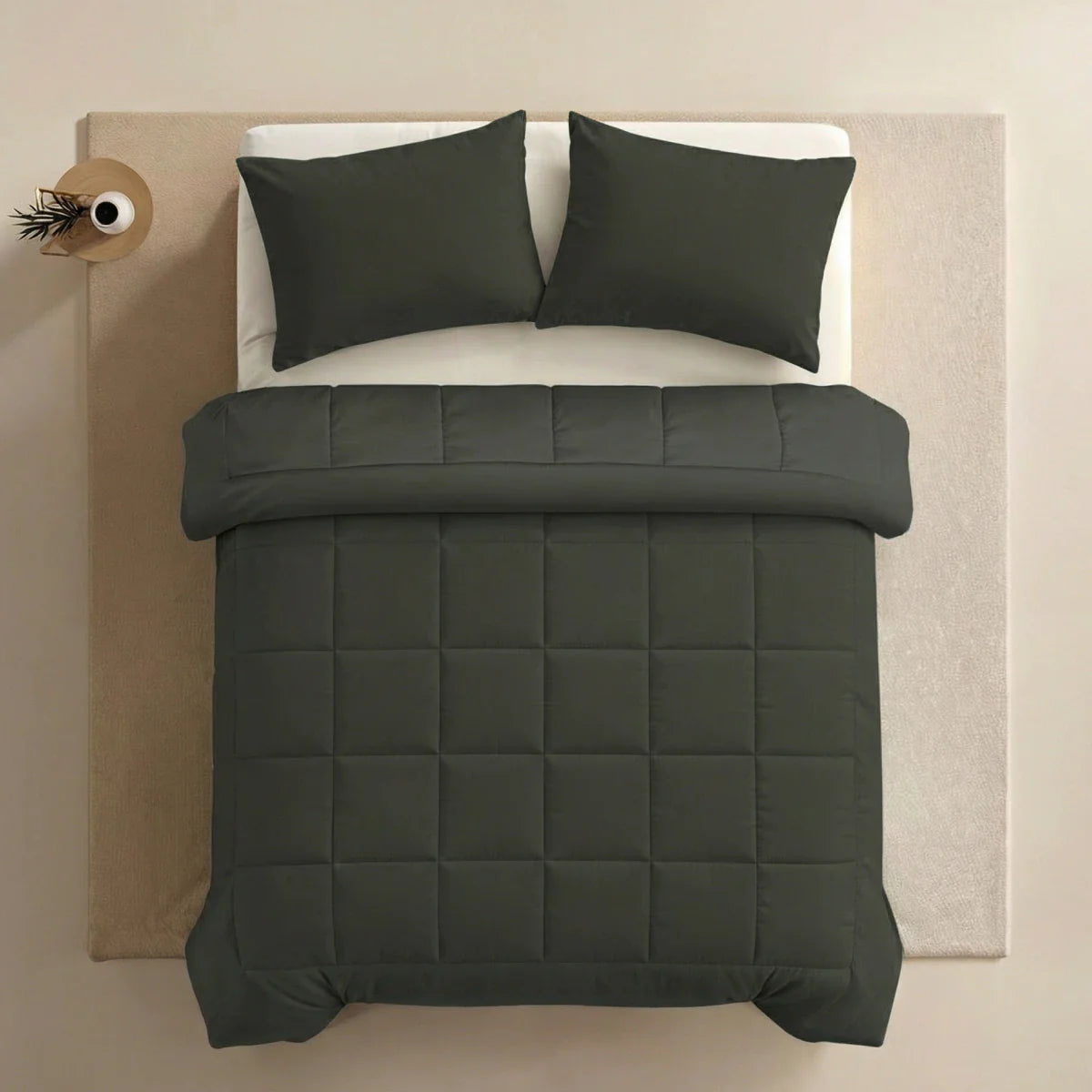 Zelesta Pure Uni Cotton Duvet - Olive Black