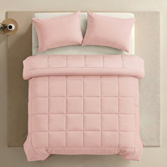 Zelesta Pure Unie Taies d'Oreiller Coton - Set de 2 - Rose Tendre