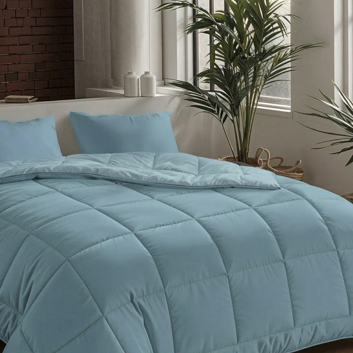 Zelesta Pure Uni Cotton Summer Duvet - Pastel Blue