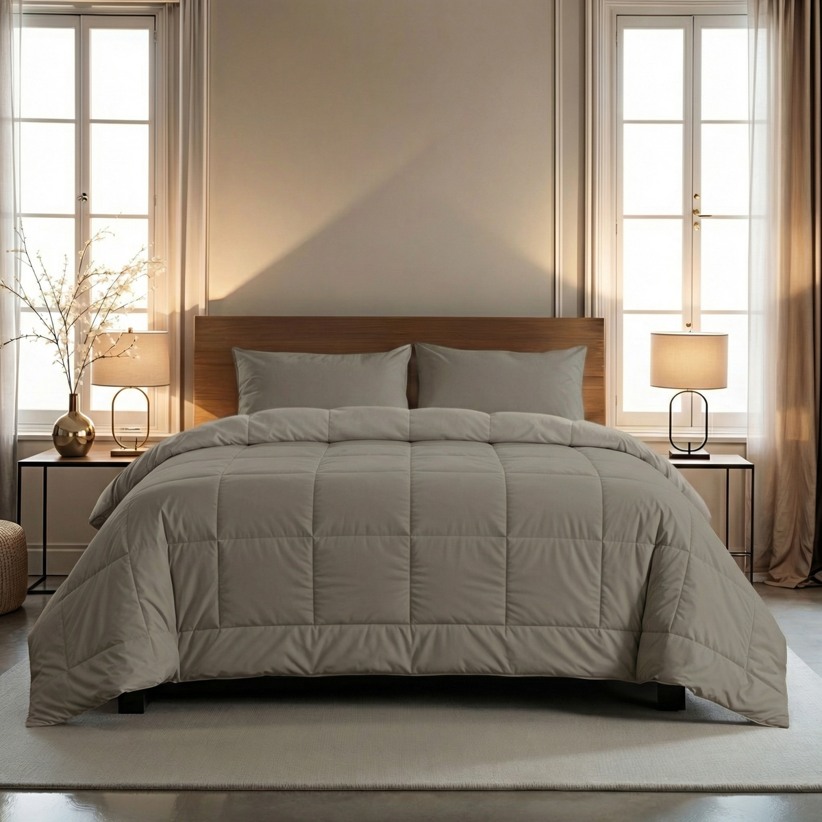 Zelesta Pure Uni 4-Season Cotton Duvet - Anthracite