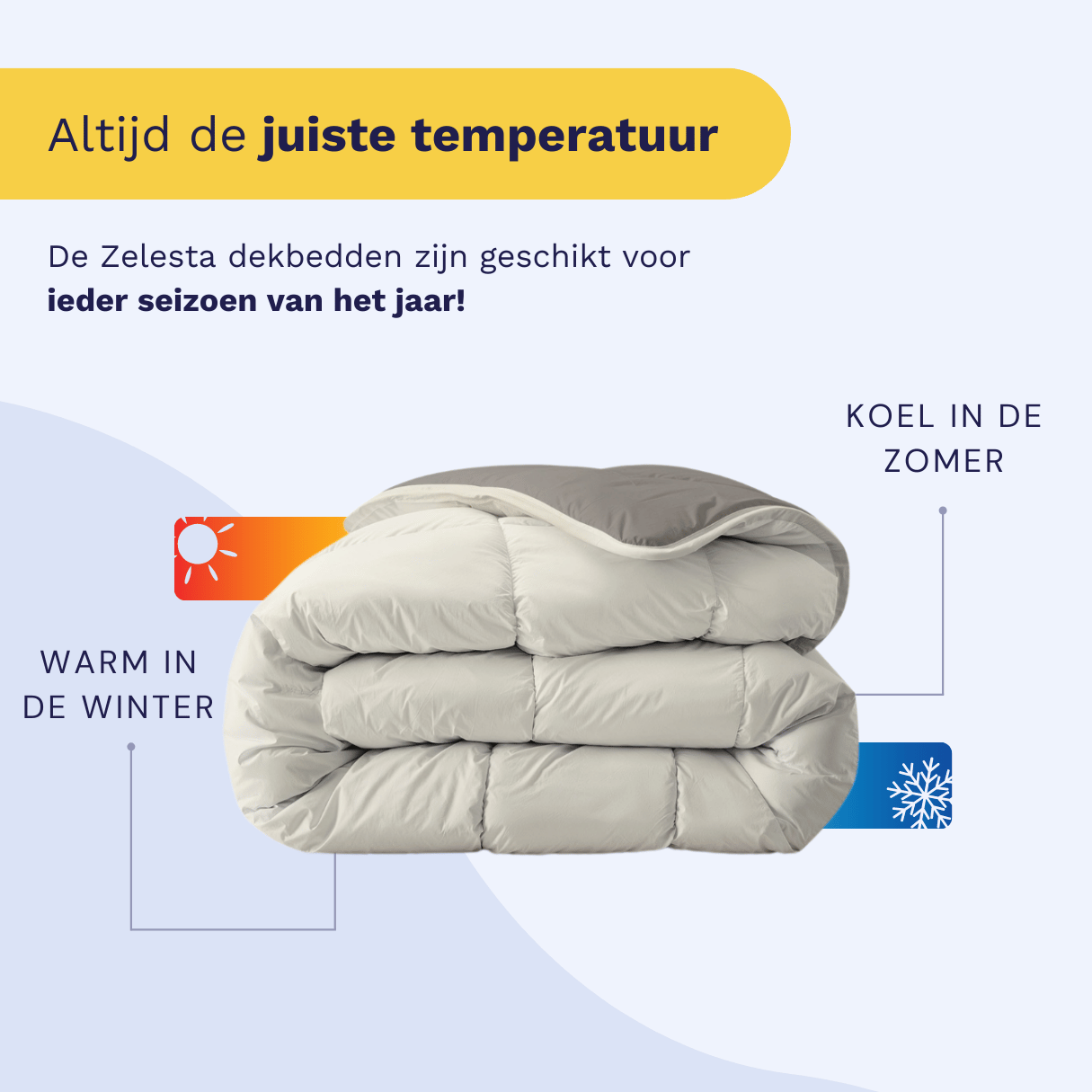 Zelesta Royalbed - Gris Tendre & Crème