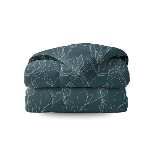 Zelesta Pure Design Cotton Couette - Feuilles blanches