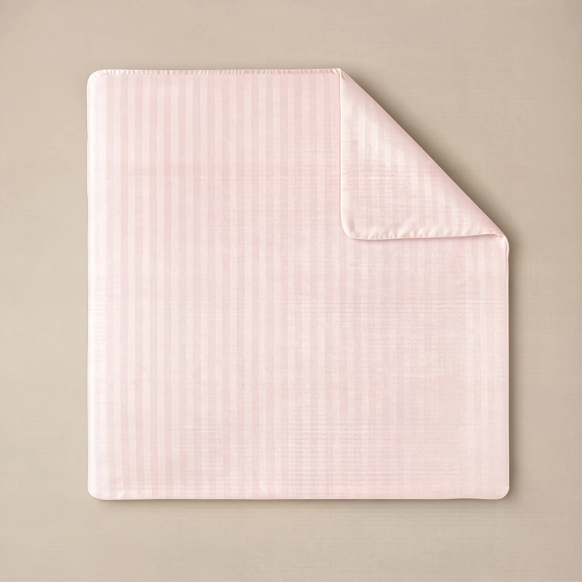 Zelesta Deluxe Hotel Stripe Satin Cotton Couette - Rose