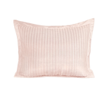 Zelesta Deluxe Hotel Stripe Satin Cotton Taies d'oreiller Lot de 2 - Rose