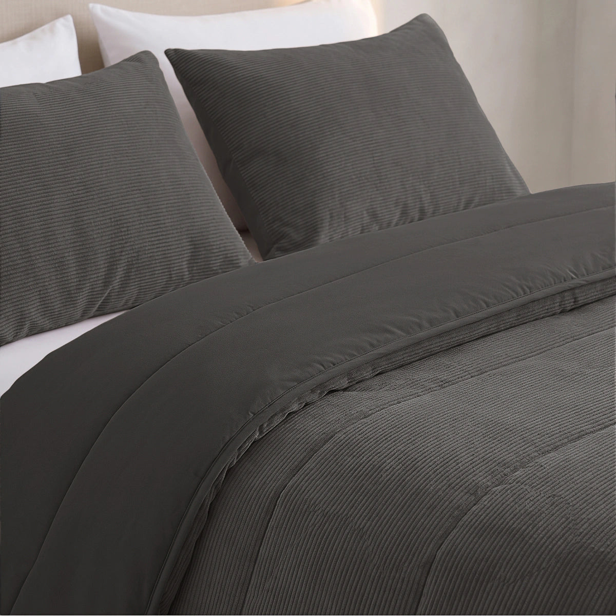 Zelesta Special Corduroy Cotton Couette - Anthracite