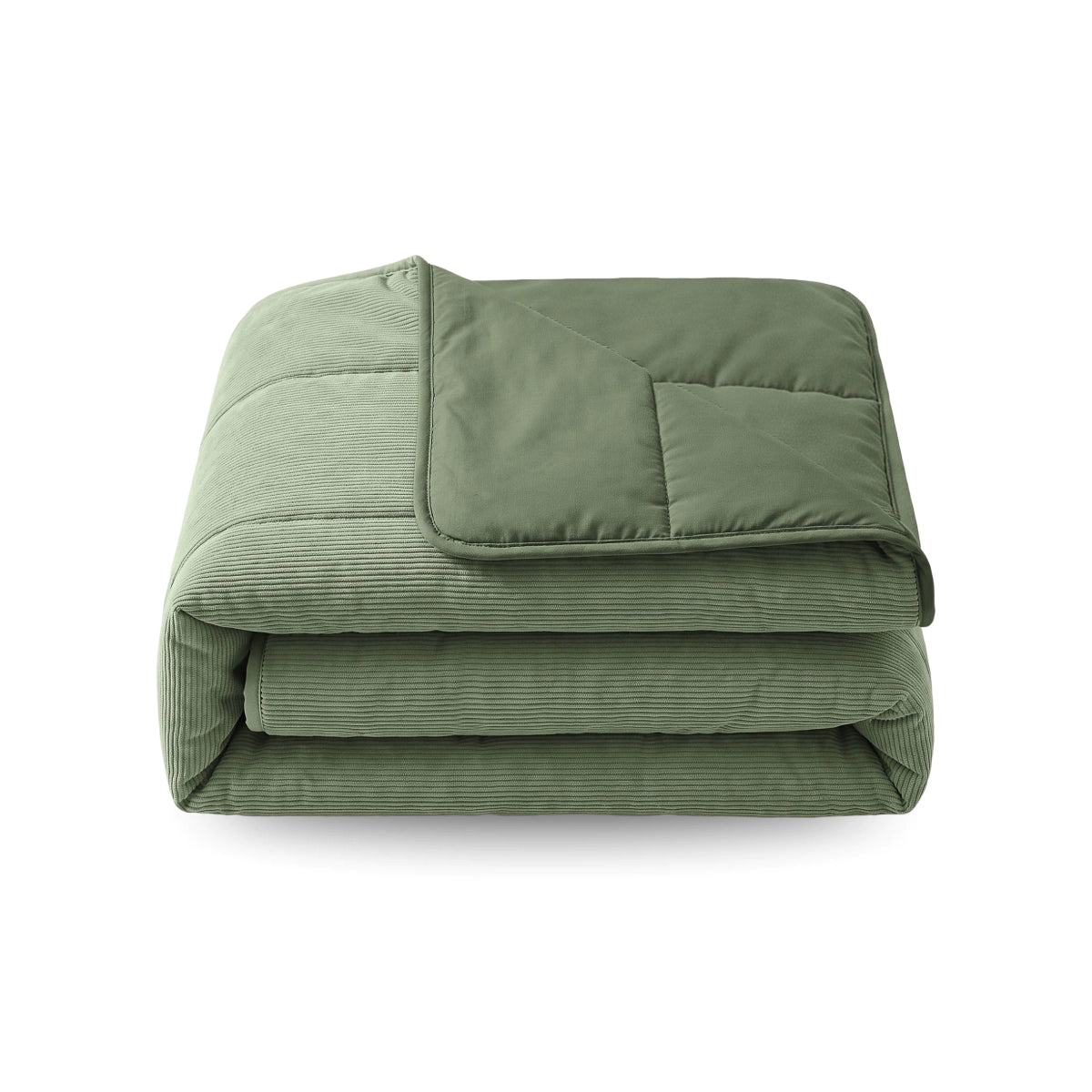 Zelesta Special Corduroy Cotton Couette - Vert forêt