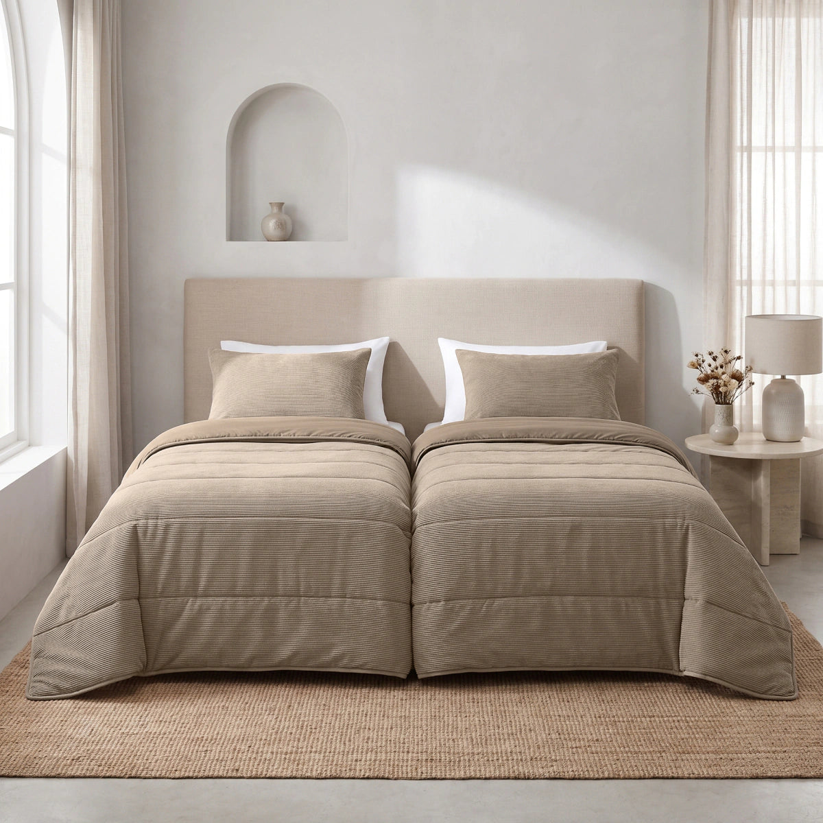 Zelesta Special Corduroy Cotton Couette - Taupe