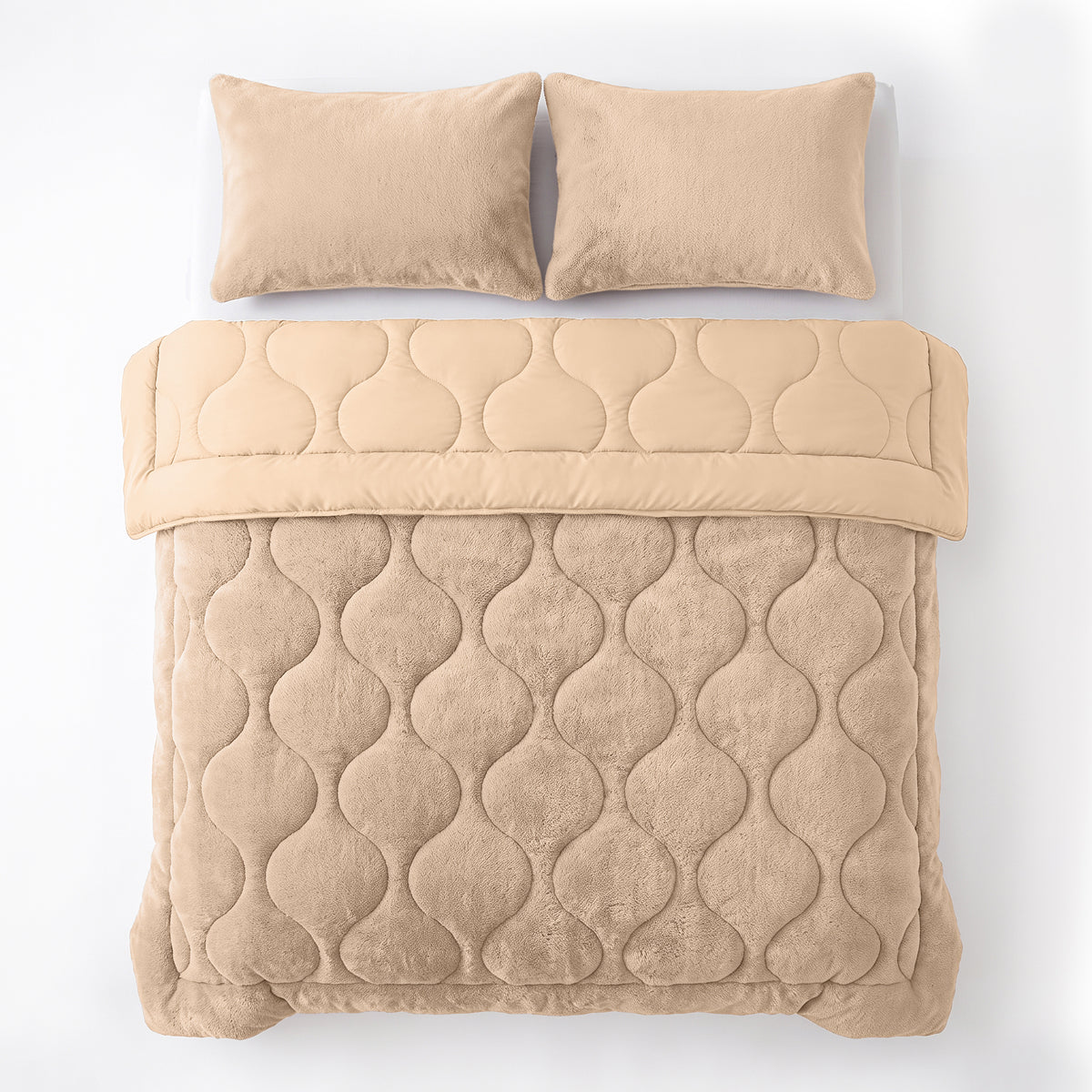 Zelesta Special Teddy Faux Fur Duvet - Cozy Cappuccino