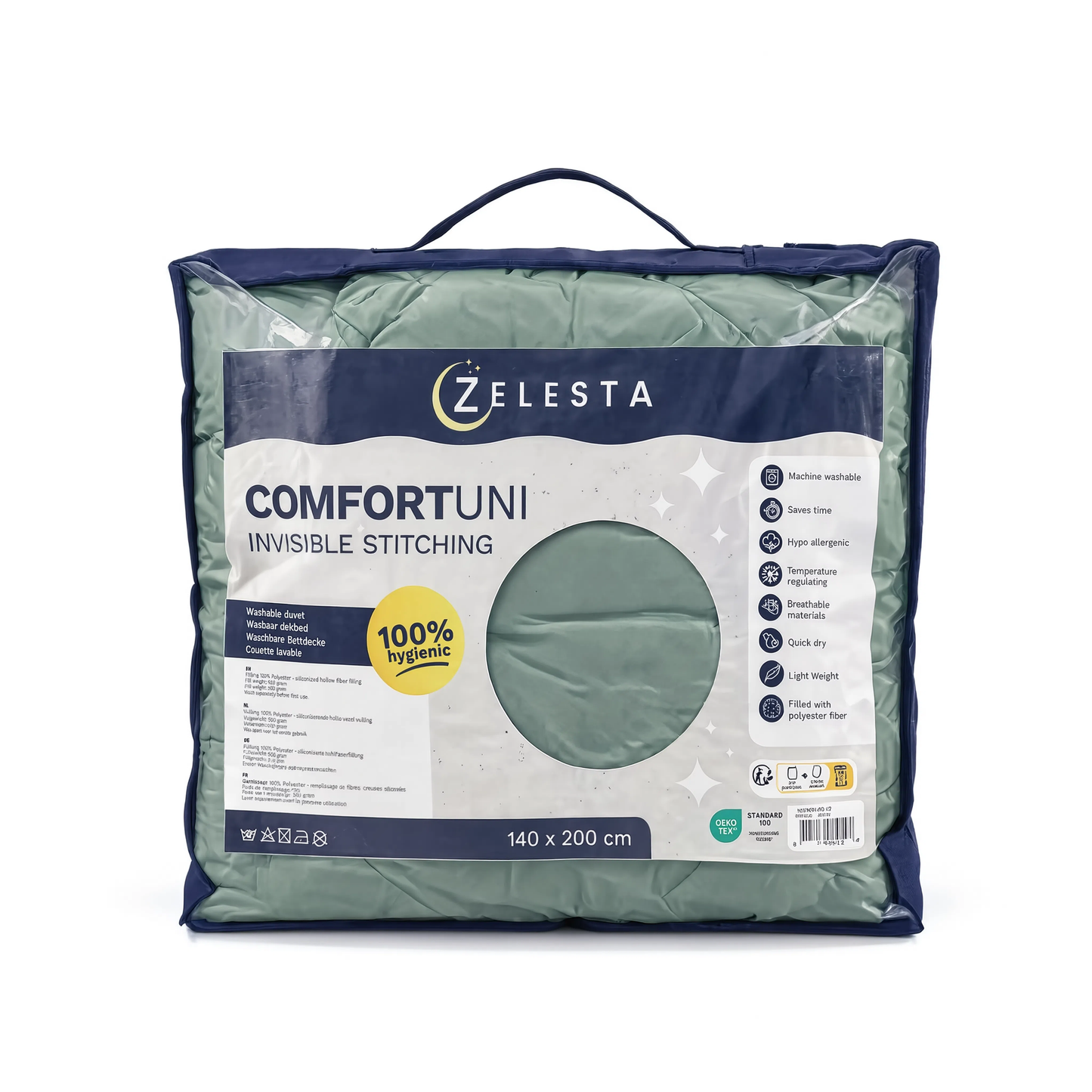 Zelesta Comfort Uni Seamless Duvet - Sea Foam Green