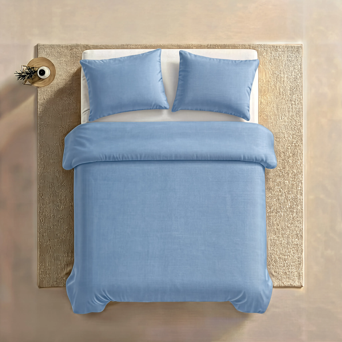 Zelesta Pure Uni Seamless Cotton Duvet - Soft Chambray Blue