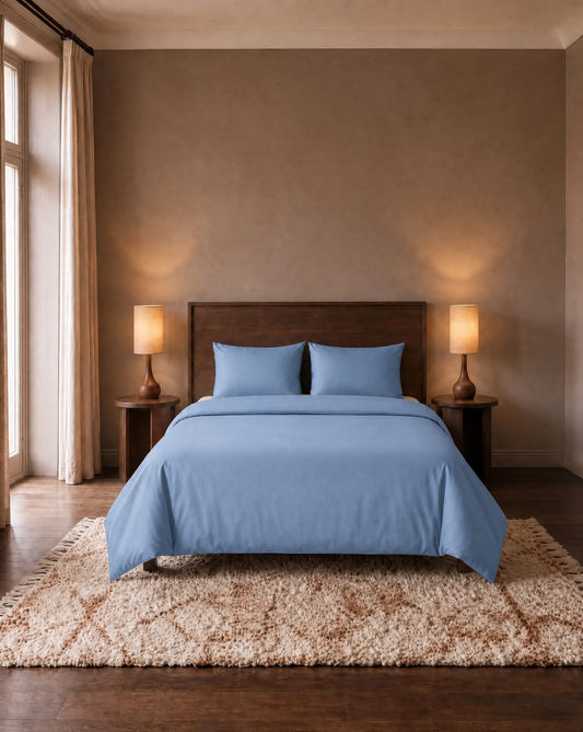 Zelesta Pure Uni Seamless Cotton Duvet - Soft Chambray Blue