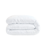 Zelesta Deluxe Hotel Stripe Satin Cotton Duvet - White